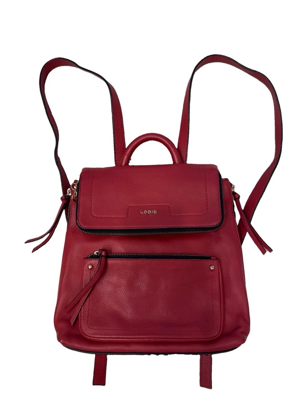 Lodis Red Leather Backpack Stellene EUC